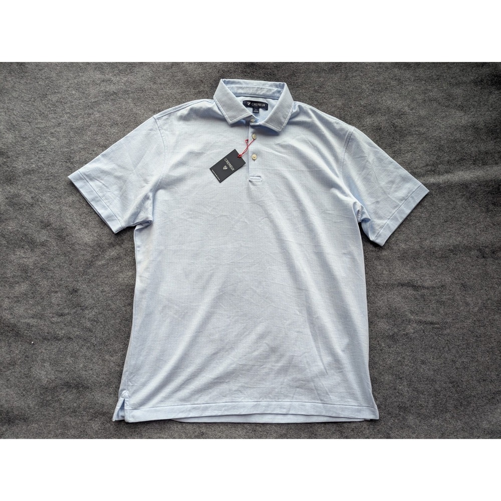 Daniel Cremieux Polo Shirt Mens Large Blue Cotton  Golf NWT